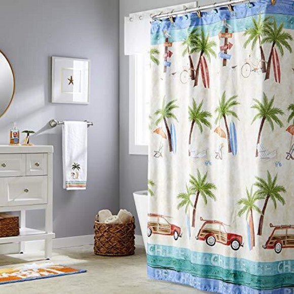 new SKL Paradise Beach 27x50" Bath Towel feat. SignPost + SURFBOARD + Palm Tree - Picture 7 of 7